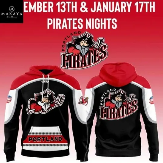 Discover Portland Team 2025-2026 Celebrate Pirates Nights 3D Hoodie