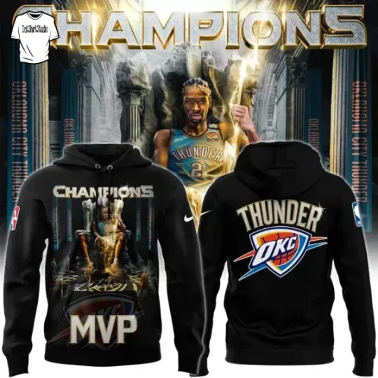 Discover OKC Basketball Team 2025 Champs MVP 3D Hoodie