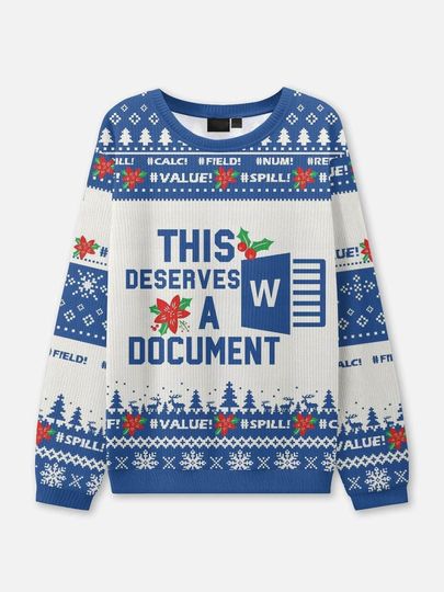 Discover This Deserves a Document Ugly Christmas Sweater