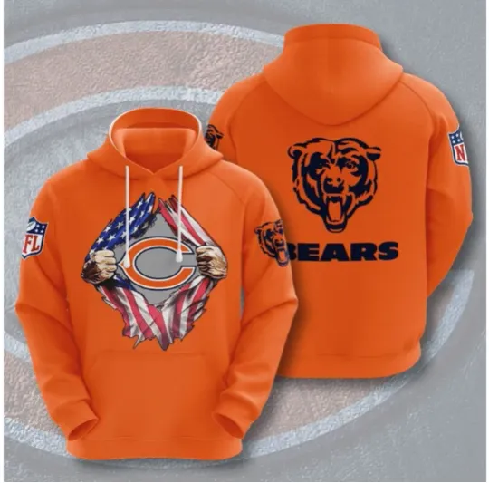 Discover Bears USA Flag All Over Print 3D Unisex Hoodie Gift For Christmas