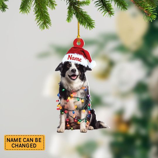 Discover Personalized Border Collie Dog Christmas Ornament, Cute Pet Ornament Holiday Decor, Border Collie Dog Ornament Lovers Gift ID-1105-UW39