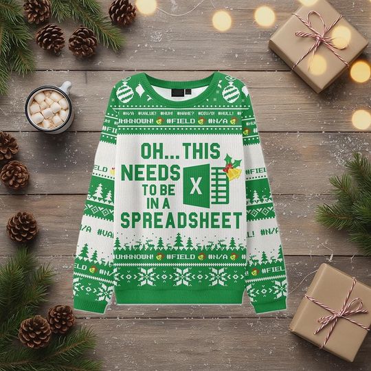 Ohh...This Calls for a Spreadsheet Ugly Christmas Sweatshirt, Excel Group Matching Sweatshirt