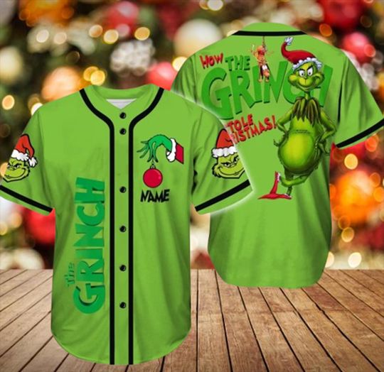 Discover Personalized Funny Character Christmas Baseball Jersey