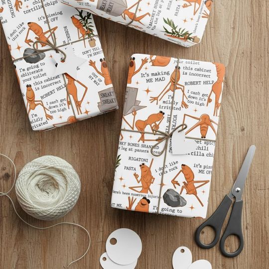 Discover Marcus The Worm Wrapping Paper, Marcus Christmas Wrapping Paper, Christmas Gift Wrapping, Funny Marcus The Worm Gift Wrapping