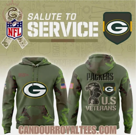 Discover Packers Military Appreciation Legend 2025 3D Hoodie Gift For Chirstmas