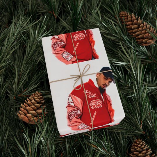 Discover Chris Brown Inspired Wrapping Paper | R&B Christmas Gift Wrap | Breezy Holiday Paper | Fan Gift | Unique Music Lover Wrap