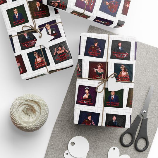 Discover Clue Movie Wrapping Paper, Unique Gift Wrap for All Occasions, Holiday and Birthday Decor, Creative Designs, Fun Gift Presentation