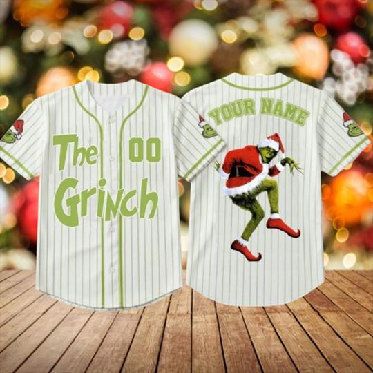 Discover Personalized Funny Character Baseball Jersey for Family and Christmas
