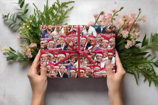 Discover Dwayne Johnson Inspired Christmas Wrapping Paper | Satin Finish 30" Wide