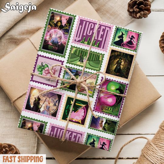 Discover Christmas Wicked Changed For Good Gift Wrap: Broadway Musical Holiday Wrapping Paper