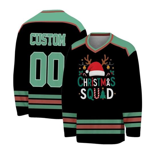 Discover Personalized Christmas Family Hockey Jersey