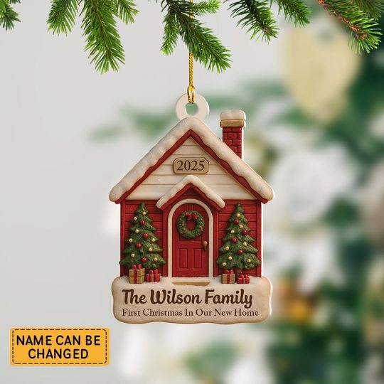 Discover Personalized New Home Christmas Ornament, Front Door Holiday Keepsake, Our First Home Christmas Ornament, Realtor Gift ID-1105-RGX6