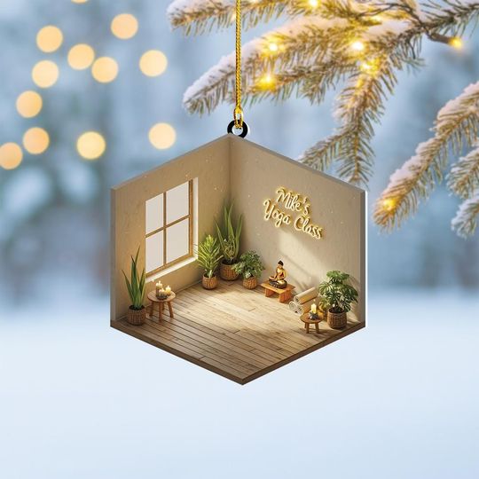 Discover Personalized Yoga Nook Christmas Ornament, Meditation Corner Ornament, Yoga Studio Ornament, Meditation Class, Wellness Yogis Thdso-2603