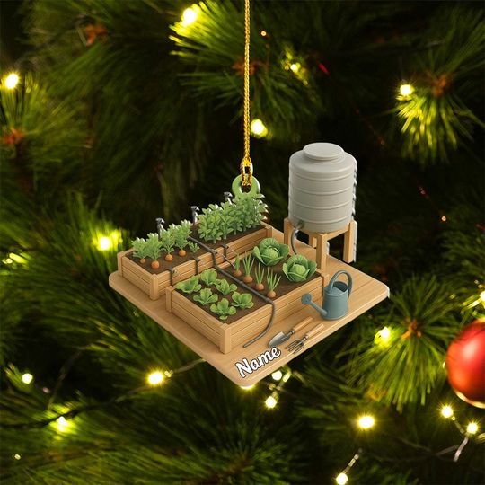 Discover Personalized Garden Raised Bed Christmas Ornament, Garden Christmas Ornament, Gardener Ornament Gift, Planting Lovers Ornament Thdso-2234