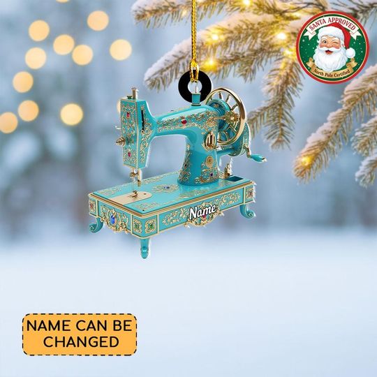 Discover Personalized Sewing Christmas Ornament, Sewing Machine Ornament, Sewing Lovers Ornament, Sewing Thread Ornament, Craft Room Decor Thdso-2611