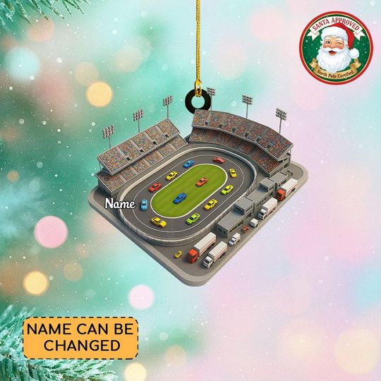Discover Personalized Racing Speedway Christmas Ornament, Car Racing Ornament, Auto Racing Ornament Decor, Car Racer Ornament Holiday Gift Thdso-2580