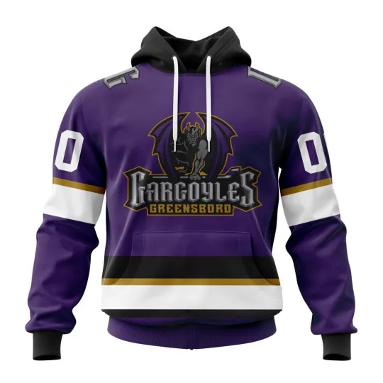 Discover Personalized Greensboro Gargoyles Hoodie/Zip Hoodie Purple Design Fullsize