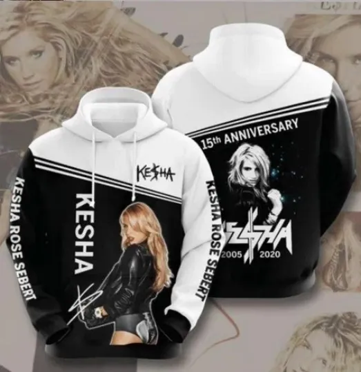 Discover Kesha Singer Anniversary 3D Pullover Hoodies