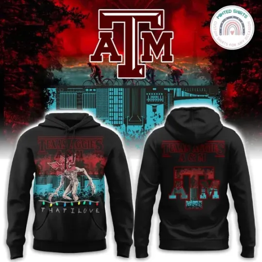 Texas A&M Stranger Things Inspired 3D Hoodie