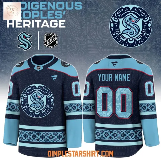 Discover Custom Seattle Kraken Indigenous Peoples’ Heritage Hockey Hockey Shirt Men's