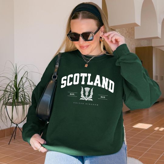 Discover Scotland Sweatshirt- scot land, United Kingdom- Scotland shirt- Scottish Style Shirt-2000s clothing-gifted scotland-scotlandflag