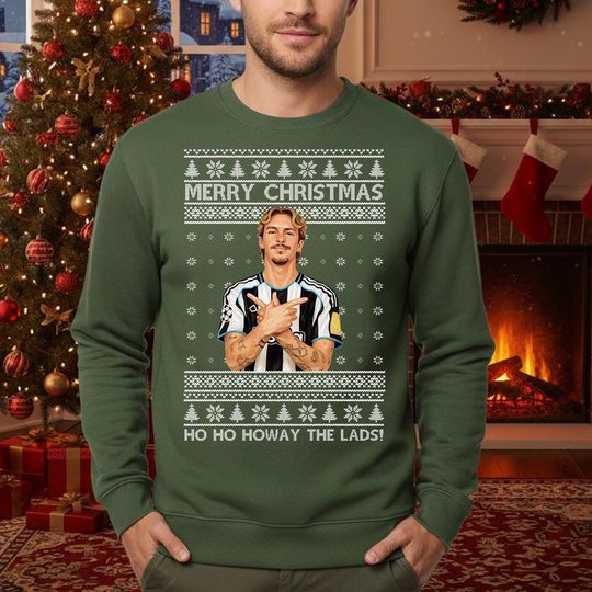 Discover Nick Woltmade Christmas Sweatshirt, Newcastle United Ugly Christmas Sweater, Xmas Holiday Crewneck Jumper, Festive Sweater, Eve Party Gifts