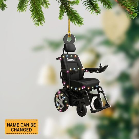 Discover Personalized Motorized Multifunctional Wheelchair Ornament,  Electric Wheelchair Christmas Ornament, Hospital Ornament Hanging ID-1104-6CNV