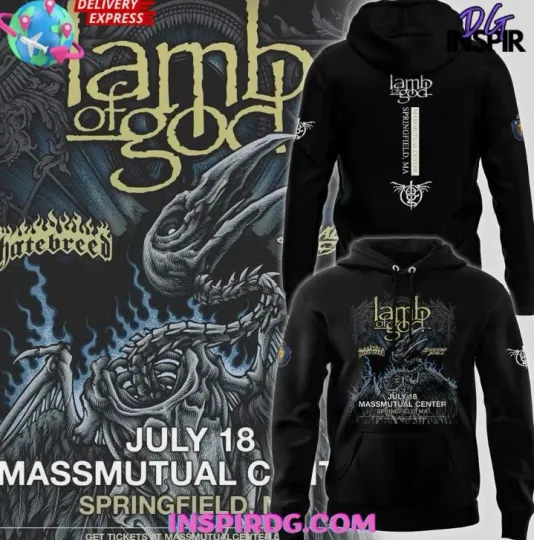 Lamb of God tour 2025 Limited Edition Collection 3D Hoodie
