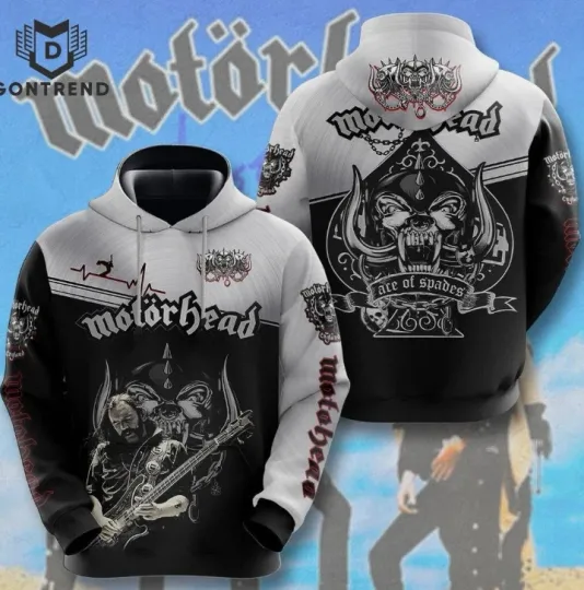 Motorhead Rock Band 3D Hoodie For Unisex Gift For Rock Fans All Size