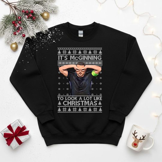 Discover John McGinn Funny Christmas Sweatshirt, Its McGinning To Look A Lot Like Xmas Sweater, Scotland Villa Ugly Football Printed Jumper, Xmas Top