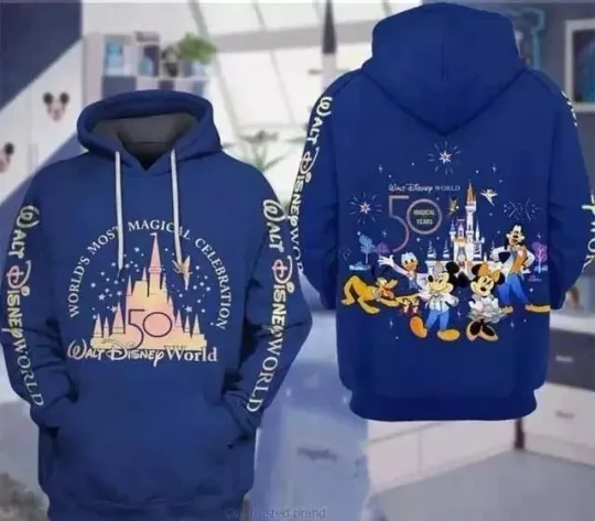 Discover New Disney 3d Hoodie 50th Anniversary Dates Cartoons Disney 3d Hoodie GLC063090