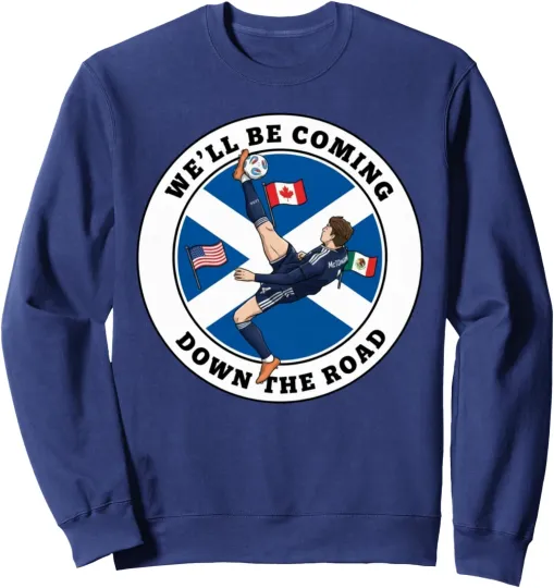 Discover Coming Design Soccer Scotland Design Funny Soccer Unisex Crewneck Sweatshirt