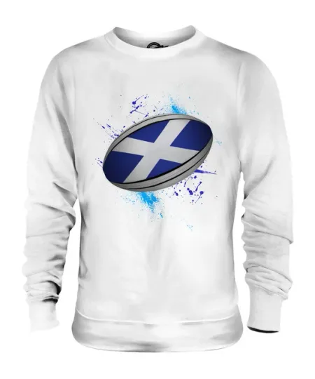 Discover SCOTLAND RUGBY BALL SPLATTER UNISEX SWEATER  TOP GIFT WORLD CUP SPORT