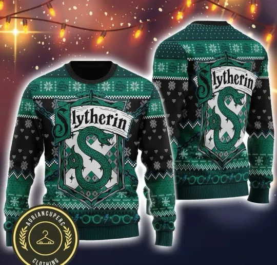 Christmas Slytherin Ugly Sweater Unisex