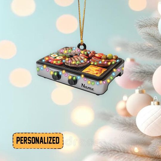 Discover Personalized Electric Grill Christmas Ornament, Grilled Dishes Ornament, Restaurant Ornament, Cooking Ornament, Kitchen Decor