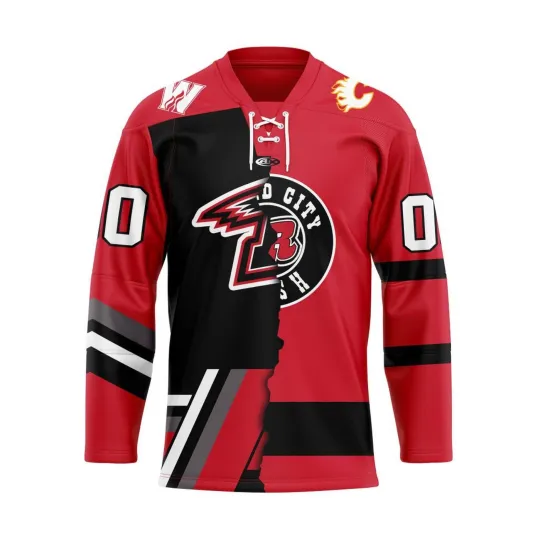 Discover Personalized Rapid City Rush Mix Design Lace Hockey Shirt FullSize