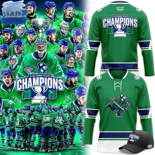 Discover Abbotsford Canucks 2025 Calder Cup Champions Hockey Shirt Fullsize