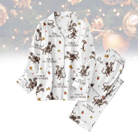 This Is An Outrage Pajamas Set Princess Donut Cat Pajama Dungeon Crawler Carl Pajamas