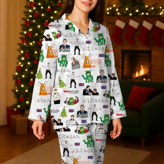 Discover Christmas Love Actually Pajama Set For Women Love Actually Pajamas Set Funny Chr