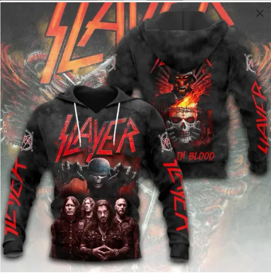 Discover Slayer 3D Hoodie All Over Printed