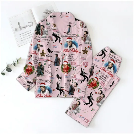 Discover Elvis Presley Pajamas Set Elvis King Long Sleeve Pajamas Rock And Roll Music Bri