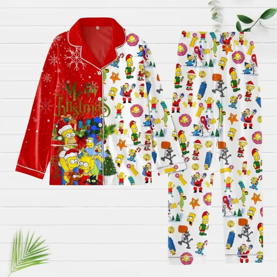 Discover The Simpsons Christmas Pajamas Set Homer Simpson Pajamas Family Cartoon Movie Ma