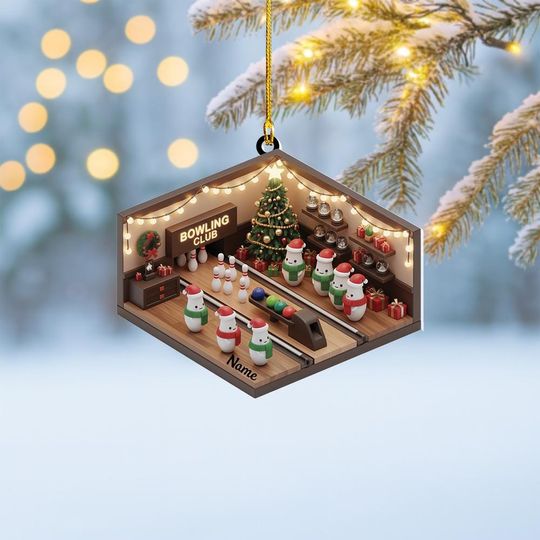 Discover Personalized Bowling Club Christmas Ornament, Bowling Players Ornament, Bowling Lovers Ornament Gift, Bowling Strike Ornament