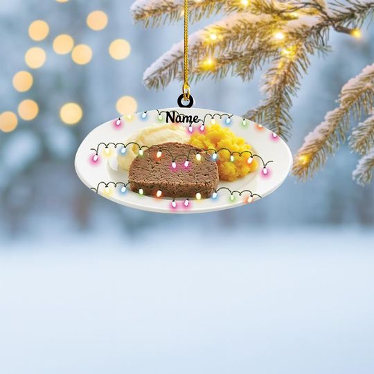 Personalized Scottish Haggis Christmas Ornament, Food Cuisine Ornament, Cooking Ornament Gift, Kitchen Ornament Holiday Decor