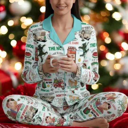 Discover Christmas Griswold Vacation Pajamas Griswold Xmas Pajamas Set Christmas Movie Pajamas