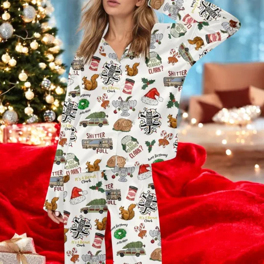 National Lampoons Christmas Vacation Pajamas Set Women Christmas Vacation Pajamas