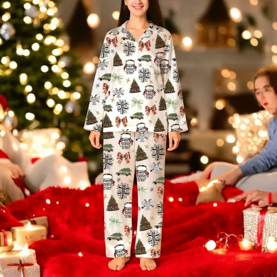 Its A Beaut Clark Christmas Vacation Allover Print Lounge Sleep Pajamas