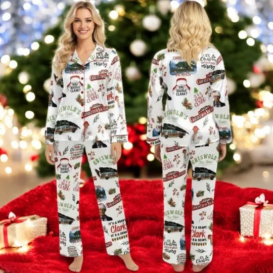 Griswold Family Satin Pajamas Cousin Eddie Satin Pajamas Set National Lampoons X