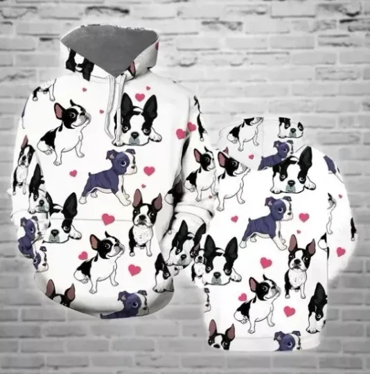 Discover Boston Terrier Christmas All Over Print 3D Hoodie GLC057524