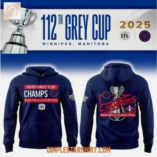 Discover Montreal Alouette Grey Cup Champions 3D Hoodie Gift For Christmas